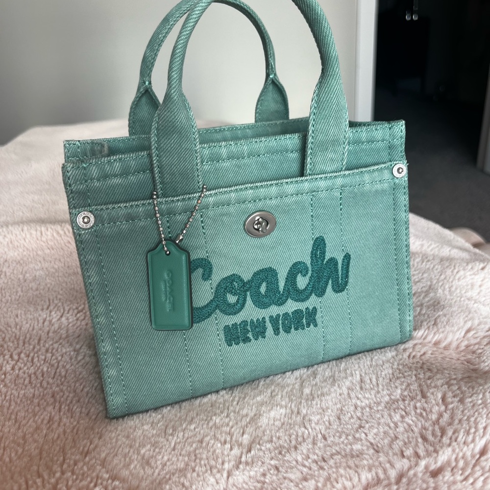 Coach Mint Green Tote Bag